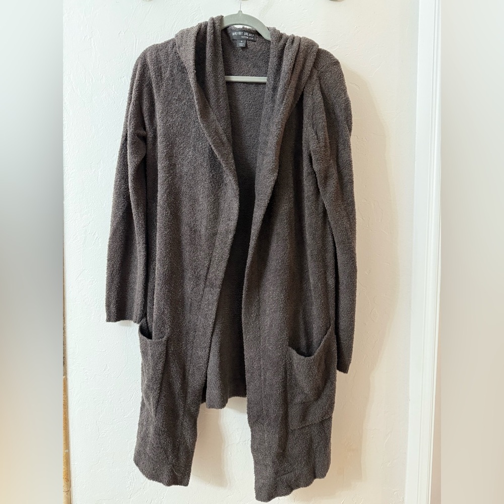 Barefoot Dreams Brown Hooded Cardigan